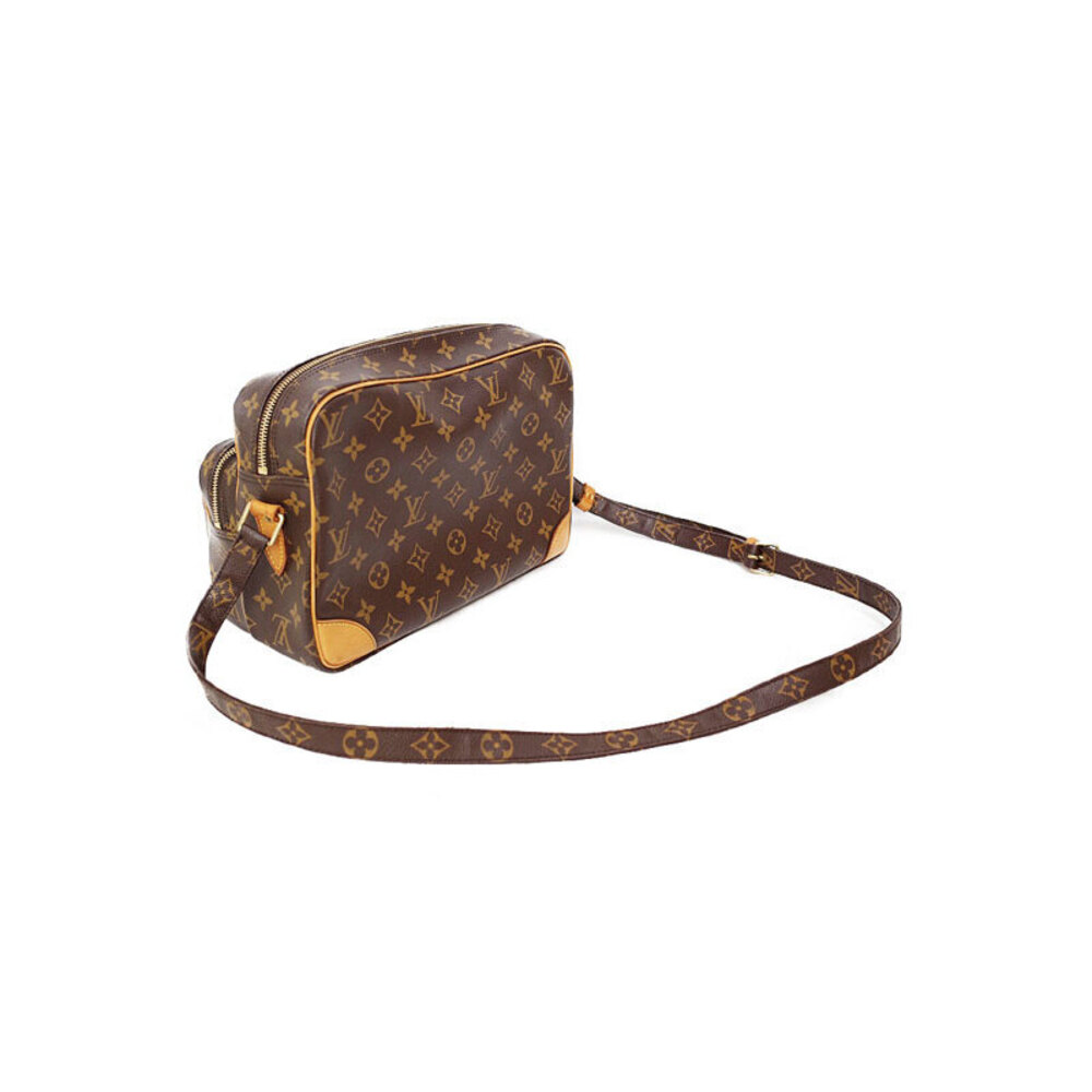 Louis Vuitton Monogram Bag Brown Shoulder Nile Leather